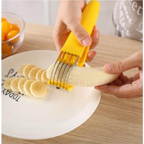 Household Banana Ring Cutter Fruit Banana Cucumber Cut Fruit Fruit Ham Gourd Knife Salad Tool kitchen tools accessories