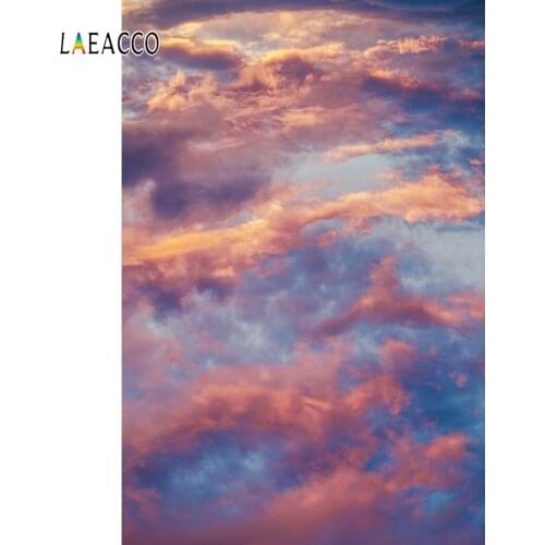 Laeacco Sky Sunset Clouds Photography Backdrops Baby Shower Photo Backgrounds Newborn Children Portrait Photophone Photo Studio