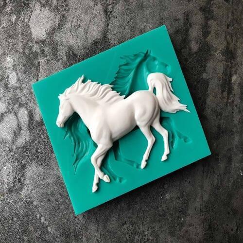 Horse Fondant Cake Silicone Mold Cookie Ice Cream Molds Biscuits Candy Chocolate Mould Baking Cake Decoration Tools