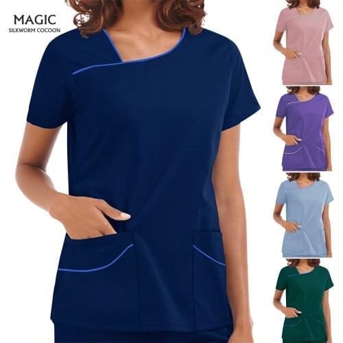 High Quality Medical Surgical Nursing Uniform Pet Grooming Institution Scrubs Set Spa Uniforms Unisex V-Neck Work Tops Pants Set