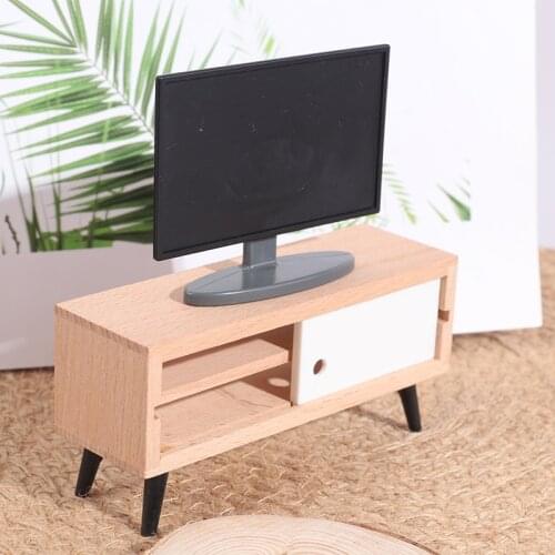 1:12 Doll House TV Simulation Miniature Furniture Dollhouse Living Room Decoration Television