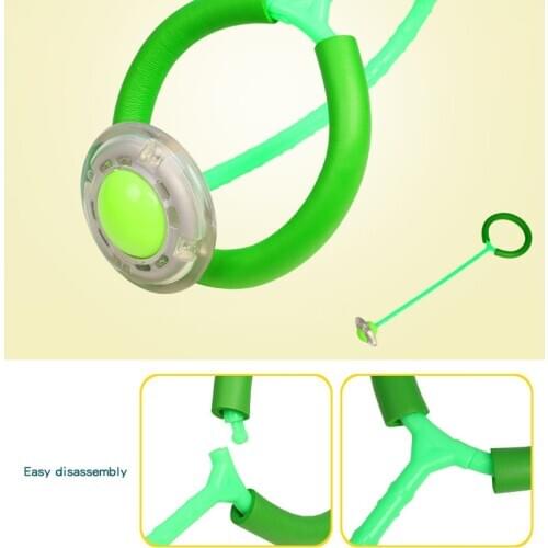 Jumping Ball Childrens Toy Set Foot Ring Flashing Fitness Jumping Ball Set Foot Luminous Rotating Single Leg Elastic Foot Ball