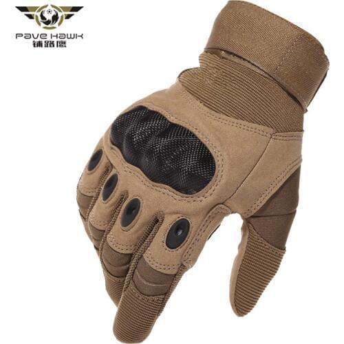 Tactical Gloves Mens Army Protection Shell Leather Full Finger Gloves Combat Military Wear Touch Screen Hard Knuckle Gloves
