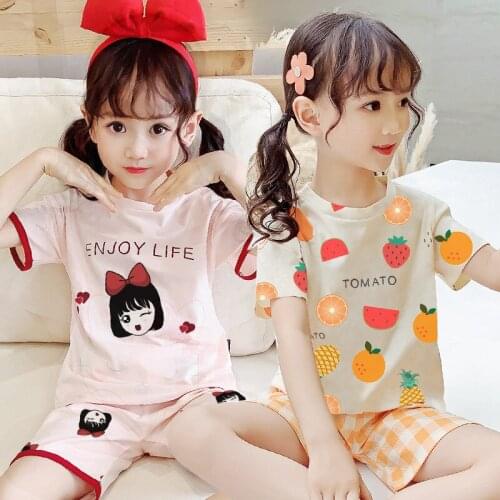 Childrens Clothing Sets Boys Sleepwear Clothes Kids Unicorn Pajamas Set Baby Girls Cotton Cartoon Pijamas Summer Pyjamas Pijama