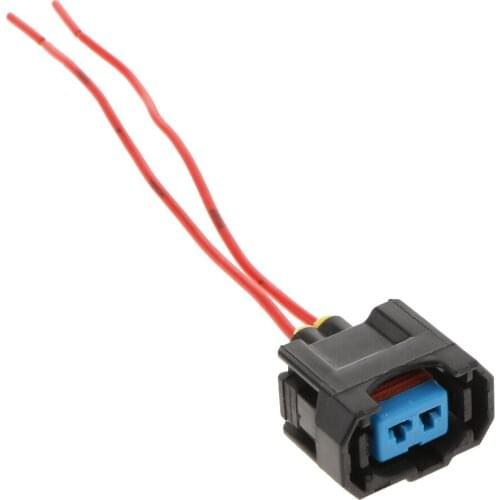 Plastic Female Fuel Injector Connector Plug with Pigtail for Auto Cars 2-Wires