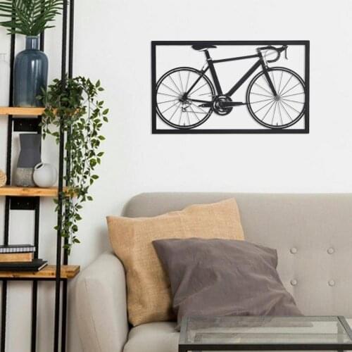 Premium Floating Hanging Sculpture Silhouettes Black Hanging Ornaments Simulation Bicycle Design for Bicycle Lovers