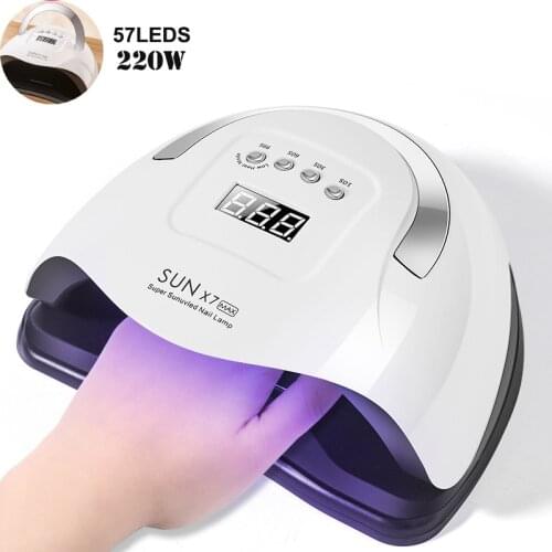 Professional Nail Lamp Gel Lacquer Dryer Machine UV Curing Light Pedicure Manicure Lamps SUN X7max LED Nail Lamp