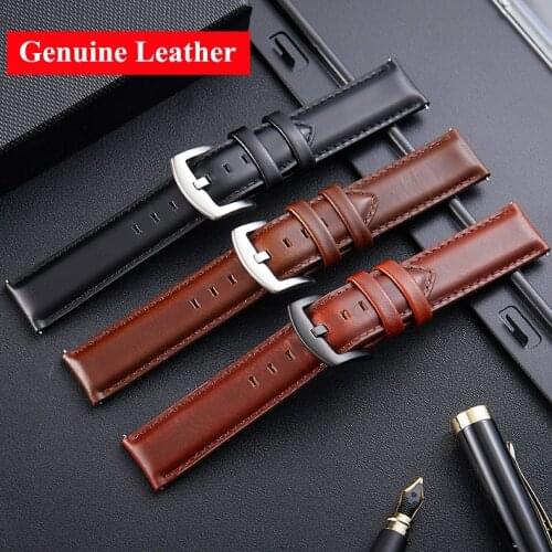 Genuine Leather Watchbands 18mm 20mm 22mm for DW Honor GS Pro GT 2 Sports Watch Band Strap Bracelet Quick Release Pin Buckle
