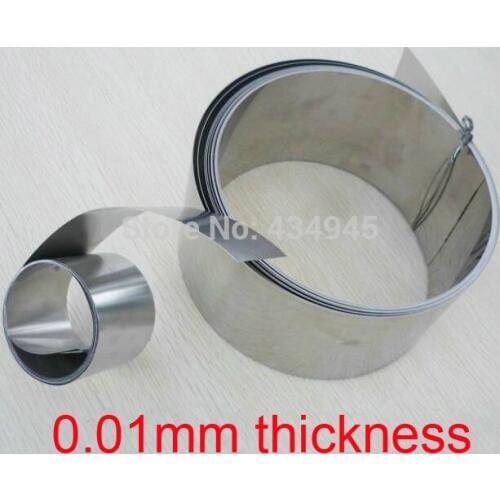 0.01mm Thickness 100mm Width Stainless Steel Strap ,ss304 Spring Sheet, leaf spring Plate,stainless foil Thin Tape Free Shipping