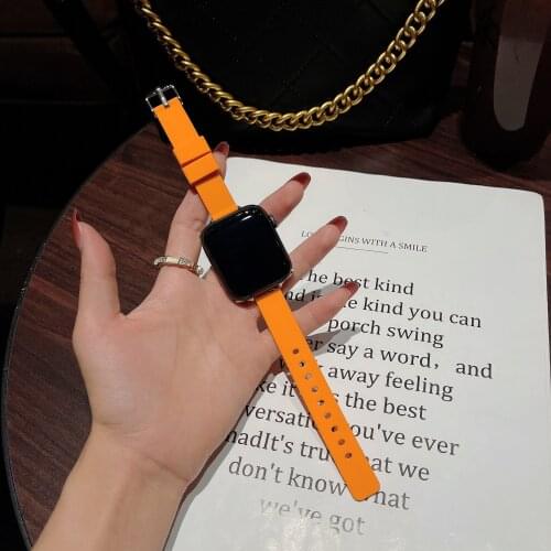 Silicone Watch Band For Apple Watch 44mm 40mm Breathable Belt Bracelet iWatch Series 3 4 5 SE 6 38mm 42mm Women Sport Watchband