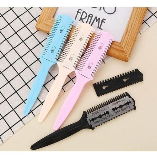 Trimmer Styling Tool Color Random 1Pc Safety Hairdressing Thinning Trimmer Colorful Hair Razor Comb Scisso Men Women Hair