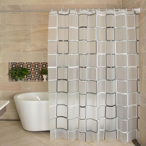 Waterproof Shower Curtain Liner Translucent Mildew PEVA Curtain For Bathroom Shower Room With 12 High Quality Hooks