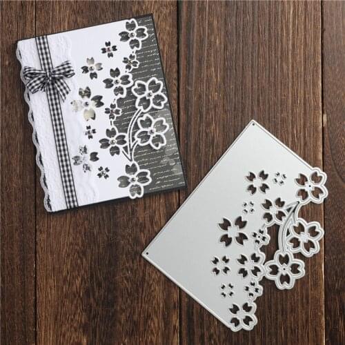 YaMinSanNiO Flower Edge Metal Cutting Dies Christmas Stencils for DIY Scrapbooking Embossing Paper Cards Die Photo Album Making