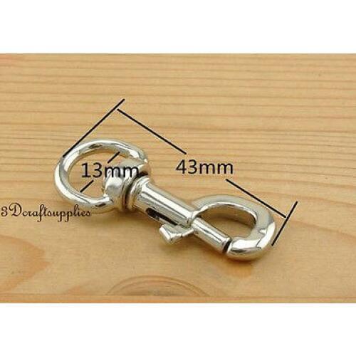 Lobster Clasps Clips Claw purse hooks bolt snap hook silver 12 mm 6pcs G56