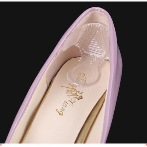 1 Pair T-type Thread Silicone Soft Insert Heel Liner Grips High Heel Comfort Pads Feet Care Accessories