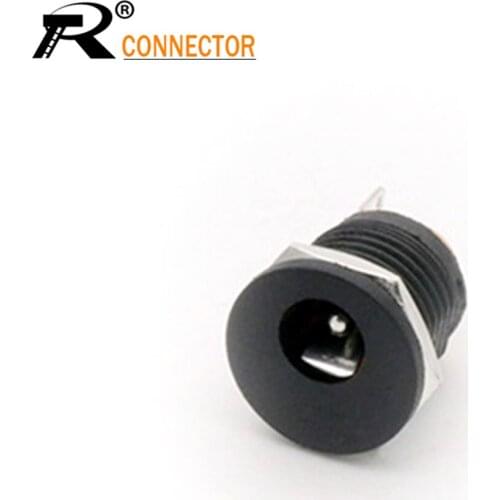 3Pcs/lot DC-022 DC Power Jack Socket dc connector Adapter interface DC022 5.5X2.1MM Supply Jack Socket Panel Mount plug