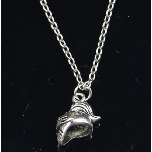 20pcs New Fashion Necklace 18x13x10mm soldier helmet Pendants Short Long Women Men Colar Gift Jewelry Choker