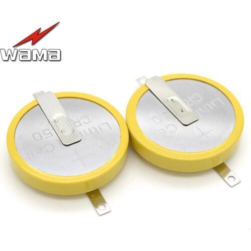 2x CR2450 3V 2 Feet Welding Solder Pins Button Cell Coin Batteries Wristband Watch Accessories Replace battery