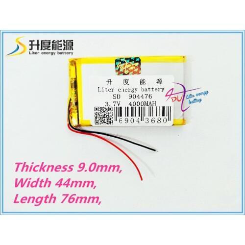 3.7V polymer lithium battery 094476 904476 4000mah Pocket PC mobile power supply mobile device