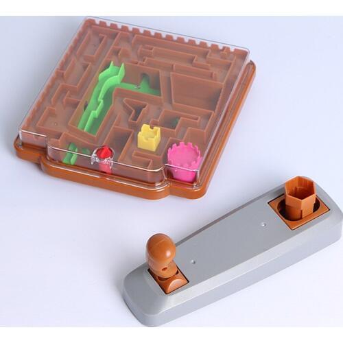 3D Magic Maze Ball Handle Control Intellect Rolling Ball Puzzle Game Brain Teaser Children Learning Educational Toys Orbit Game