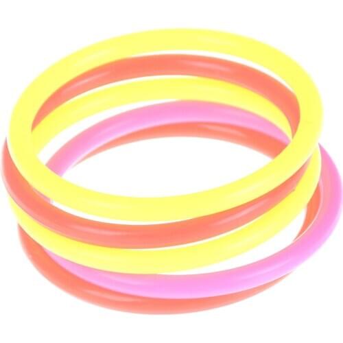 5pcs 8cm Outdoor Colorful Plastic Hoopla Rings Throwing Circles For Kid Fun Sport Toy Grasping/movement Ability Developing
