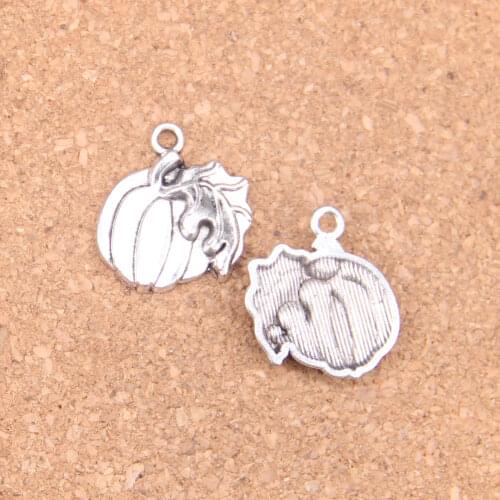 10pcs Charms pumpkin leaf fall thanksgiving halloween 21x18mm Antique Silver Plated Pendants DIY Handmade Tibetan Silver Jewelry