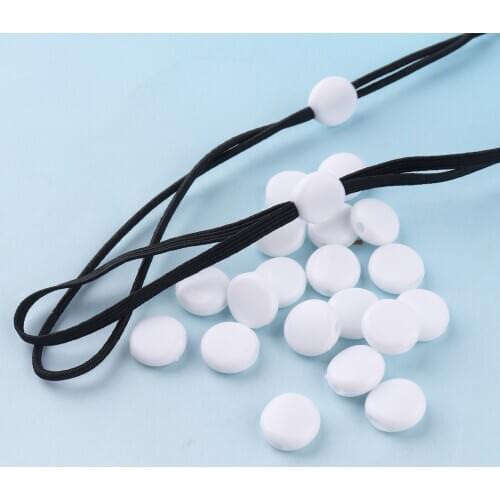 500pcs 1-3mm Elastic Cord Stops for elastic Flat Rope Cord end Toggles Rope Silicone Cord Stopper Cord Toggle Clip Cord locks