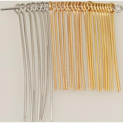 HAOSAW Jewelry Accessories/DIY Making/Copper Metal/Genuine Gold Plating/Hand Made/Eye Pins Findings/Jewelry Findings Components