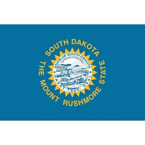 Large South Dakota Flag US State Flags 3FTX5FT/2FTX3FT 100D Custom printed Polyester Banner