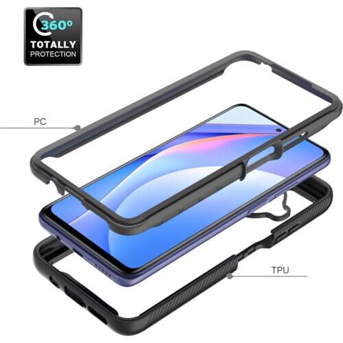 Double protection case for Xiaomi mi 10T Lite Hybrid Hard Cover For xiaomi mi 10T Pro Mi10T Fundas