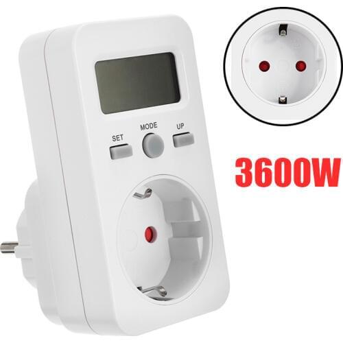 EU Digital Wattmeter Power Meter Energy Meter Voltage Wattmeter Power Analyzer Electronic Measuring Outlet Socket