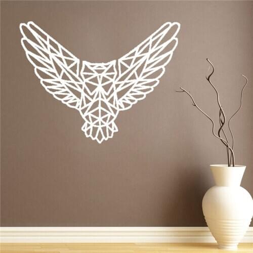Geometric Owl Animal Home Decor Vinyl Wall Decals Art Wall Sticker Living Room Bedroom Nursery Kids Room Murals Poster CX300