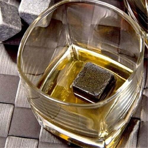 Hot Sell 9pcs/lot Whisky Ice Cube Stones Soapstone Rocks Drinks Beer Cooler Ice Drink Great Gift
