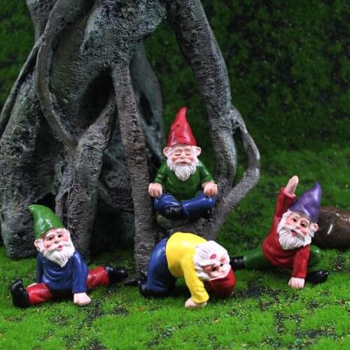 Mini Dwarf Elf Resin Moss Micro Landscape Decoration Flower Pot Accessories Home Decoration