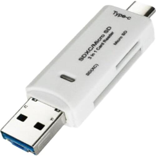 Multifunctional Universal OTG Type-C Card Reader USB 3.0 USB A Micro USB Combo to 2 Slot TF SD Card Reader For Laptop PC