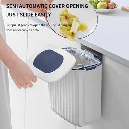 7L Trash Can Fashion High Foot Imitation Wood Top Trash Can with Lid Waste Basket Nordic Style Garbage Cans for Kitchen Bathroom
