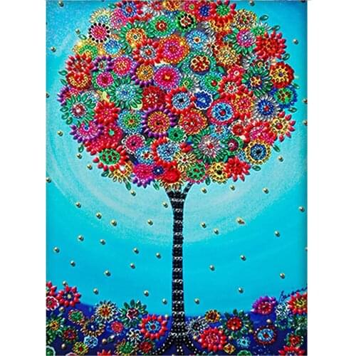 Flower Tree Gift Printed 11CT Cross-Stitch Kit Embroidery DMC Threads Hobby Needlework Painting Handmade Sales Festivals Package