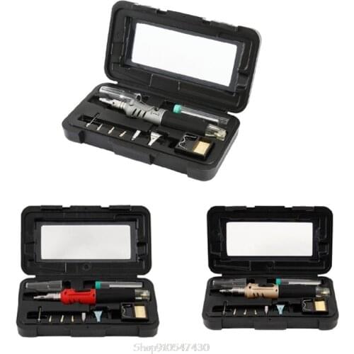 10-In-1 Gas Soldering Iron Case Set Multifunction HS-1115K Butane Lighter Spray Set Welding Equipment D03 20 Dropship