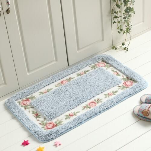 Bathroom Anti-slip Mat Polyester Bathroom Mat Set Non-Slip Mat Super Soft Pad Bathroom Absorbent Bathroom Carpet