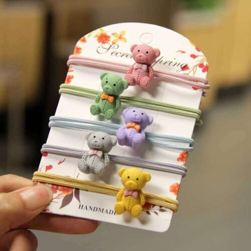 Korean Style New Arrive High Quality Ht Selling Hair Band Lovely Plastic Hair Rope Protective Hair Rings Headpiece Girls Kids