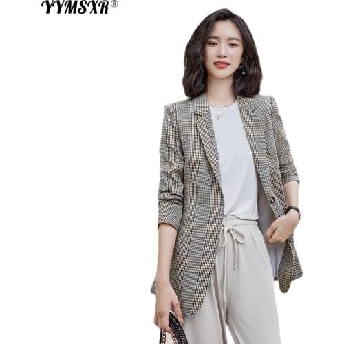 Autumn and Winter Ladies Professional Small Suit Formal Wear Female Jacket Interview Sales Work Clothes High Quality 2021