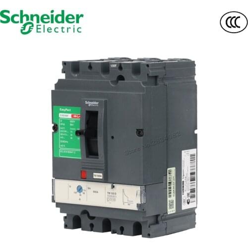 63A 80A 100A 50/60Hz 690V 8KV AC Moulded Case Circuit Breaker Protector Thermal Magnetic CVS100F TM100D 3P 3D Schneider