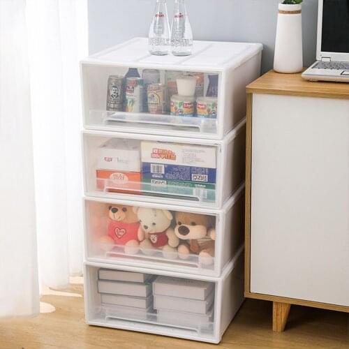 Transparent Shoe Box Storage Shoe Boxes Thickened Dustproof Toy Organizer Box Drawer Type Superimposed Combination Shoe Cabinet