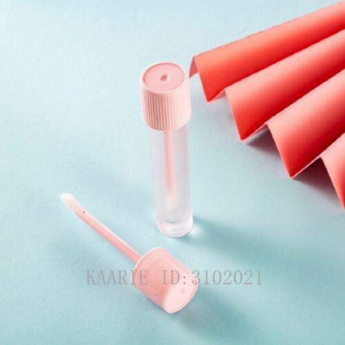 10/30/50pcs 3.8g Empty Frosted Pink Plastic Lip Gloss Tube,DIY Portable Beauty Makeup Tool, Refillable Cosmetics Container Shell