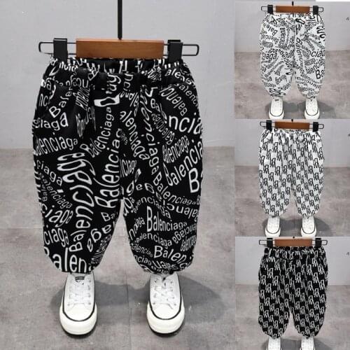 2-7 Yrs Ultra-Thin Comfortable 2021 Baby Boys Girls Summer Cotton Harem Baggy Pants Kids Clothes Children Sweatpants Trousers