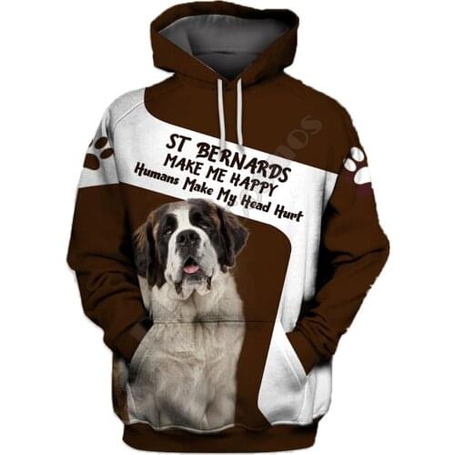 St Bernards 3D Hoodies Printed Pullover Men For Women Funny Sweatshirts Sweater Animal Hoodies Drop Shipping 22