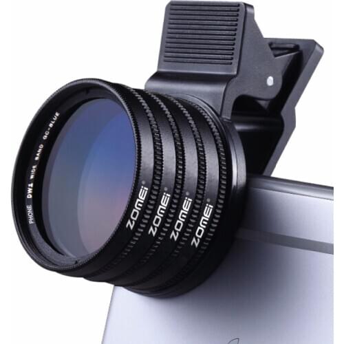 ZOMEI Universal 37mm Clip-On Graduated Gray Filter Camera lens for Cell Phone 6/6s Samsung