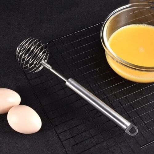 Whisks Stainless Steel Ball Spring Whisk Hand-held Butter Egg Mixer Potato Masher Manual Egg Beater Mixers Household Tools