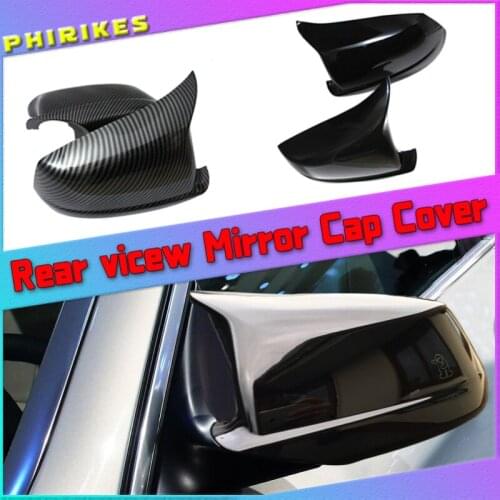For BMW 5 Series F10 F11 2010-2013 Car Rearview Mirror Cover Side Wing Protect Frame Covers Carbon Fiber Style Trim Shell