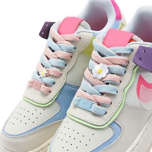 1Pair Flats Shoelaces Off Sneaker White Shoes Lace Classic Flat Double Hollow Woven Shoelaces For AJ/AF Shoes Lace 6 colors